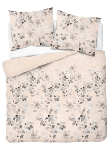 Pościel satyna bawełniana beżowa 160x200 w listki Home Satin