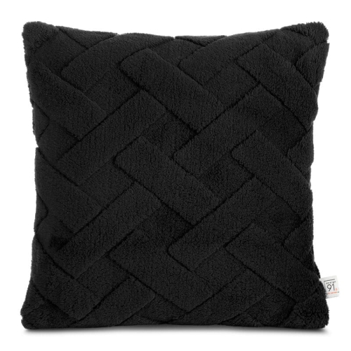 Poszewka dekoracyjna czarna 45x45 Caro