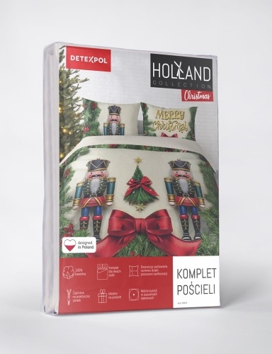 Komplet pościeli świątecznej Holland 220x200 Dziadki do Orzechów