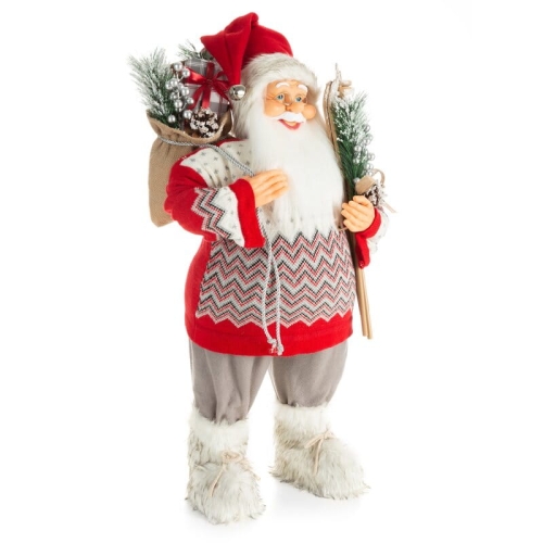 Mikołaj Stojący Czerwony 80cm