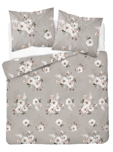 Pościel z satyny bawełnianej beżowej 160x200 Home Satin w magnolie