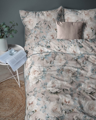 Pościel z perkalu 220x200 piwonie Lame Percale