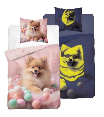 Pościel bawełniana świecąca 160x200 Pomeranian