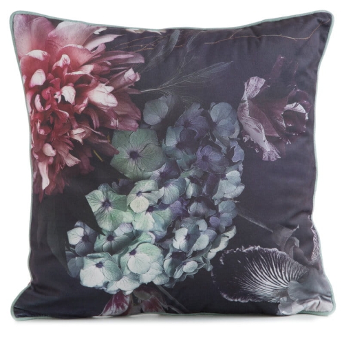 Poszewka dekoracyjna Velvet Z Lamówką 45x45 Kwiaty