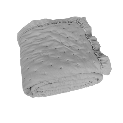 Narzuta Werona 200x220 Szara z Falbanką