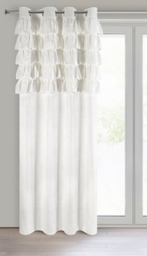 Zasłona Aura 140x250 biała falbanki przelotki 