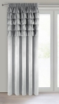 Zasłona Aura 140x270 srebrna falbanki taśma