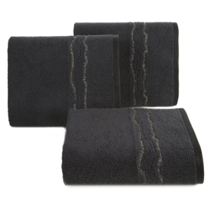 Ręcznik bawełniany czarny 70x140 Karin