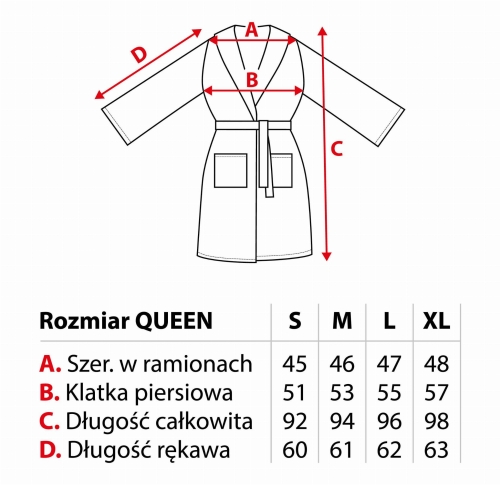 Szlafrok Damski różowy Rozmiar XL