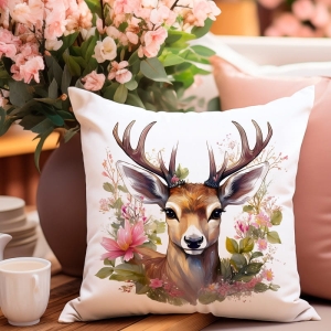 Poszewka Wiosenna 40x40 Jeleń Velvet