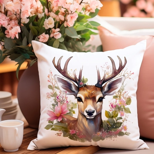 Poszewka Wiosenna 40x40 Jeleń Velvet