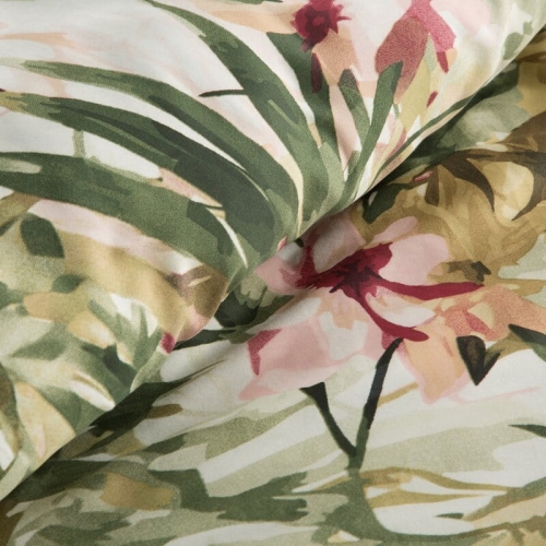 Komplet pościeli z bawełny satynowej Spring 220x200 tropikalny wzór