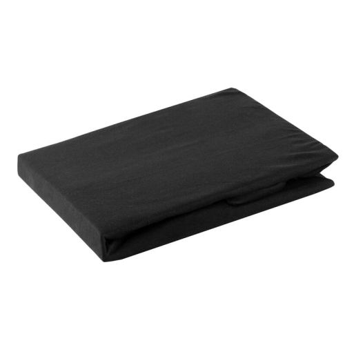 Prześcieradło D91 220x240 jersey z gumką w kolorze czarnym