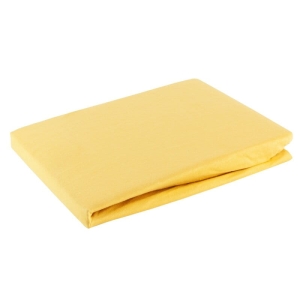 Prześcieradło D91 220x240 jersey z gumką w kolorze musztardowym  