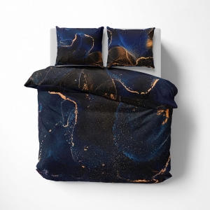 Pościel satyna bawełniana Nobile 160x200 Nocne Niebo 