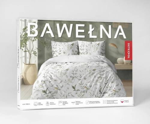 Pościel bawełniana 100% 160x200 ptaszki