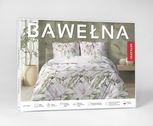 Pościel bawełniana 100% 220x200 w magnolie
