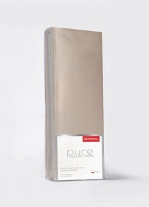Prześcieradło Pure 140x200 satynowe z gumką w kolorze taupe