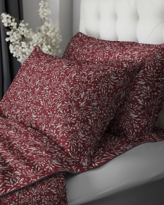 Pościel z perkalu 160x200 Roślinny Wzór Lame Percale