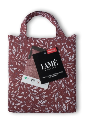 Pościel z perkalu 160x200 Roślinny Wzór Lame Percale