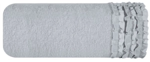 Ręcznik 70x140 srebrny z falbanką 