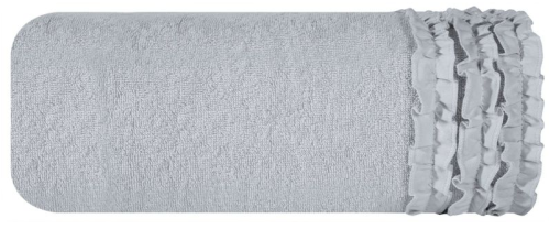 Ręcznik 50x90 Laura srebrny z falbanką