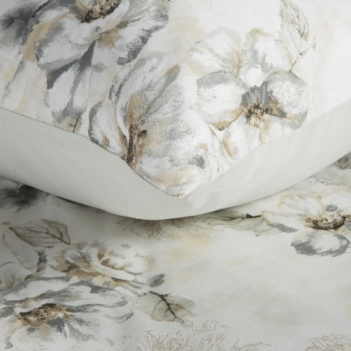 Komplet pościeli z bawełny satynowej Spring 140x200 w beżach i szarościach