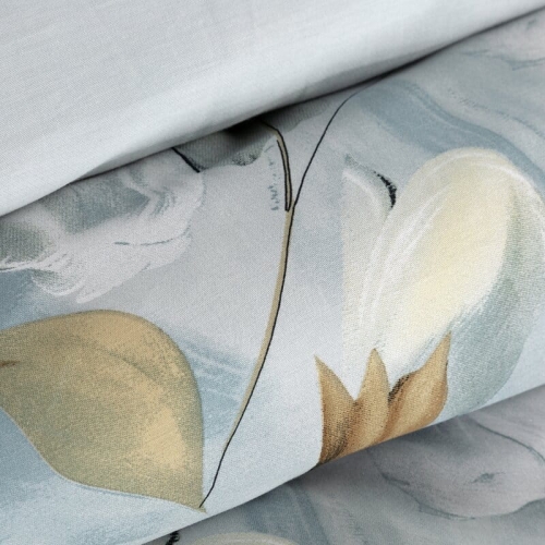 Komplet pościeli z bawełny satynowej 160x200 w pastelowych kolorach w magnolie