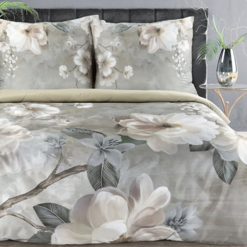 Ekskluzywna pościel Reina 220x200 w kremowe magnolie