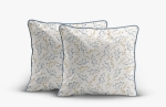 Komplet poszewek z perkalu 40x40 Żółte i Niebieskie Drobne Kwiaty Lame Percale