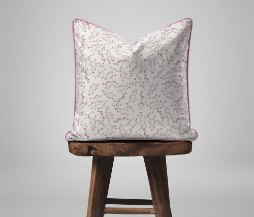 Komplet poszewek z perkalu 40x40 Różowe Drobne Kwiaty Lame Percale