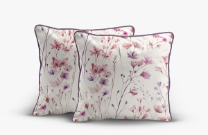 Komplet poszewek z perkalu 40x40 Różowa Łąka Lame Percale