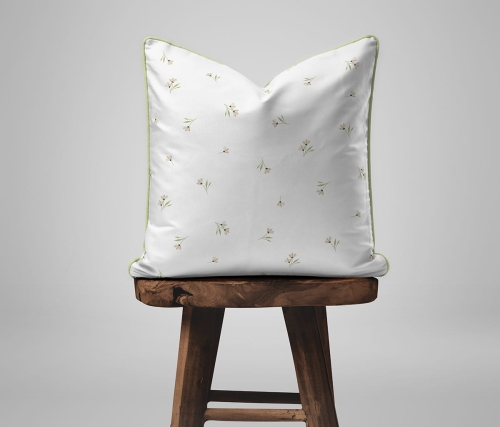 Komplet poszewek z perkalu 40x40 Drobne Stokrotki Lame Percale