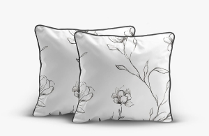 Komplet poszewek z perkalu 40x40 Kwiaty Lame Percale