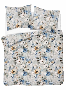 Komplet pościeli Home Satin z satyny bawełnianej 160x200 w akwarelowe kwiaty