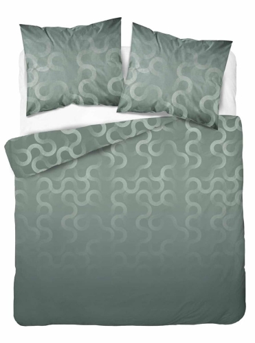 Komplet pościeli Home Satin z satyny bawełnianej 160x200 w zieleń szałwiową 
