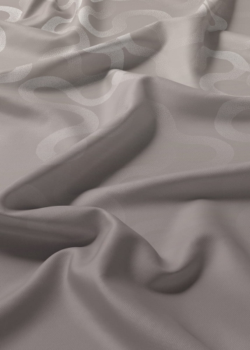 Komplet pościeli Home Satin z satyny bawełnianej szarej 220x200 we wzór geometryczny