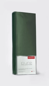 Prześcieradło Pure 180x200 satynowe z gumką w kolorze zielonym