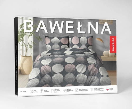 Pościel bawełniana 100% 220x200 w kolorowe koła