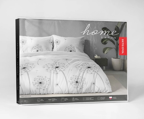 Komplet pościeli Home Satin z satyny bawełnianej 160x200 delikatne dmuchawce