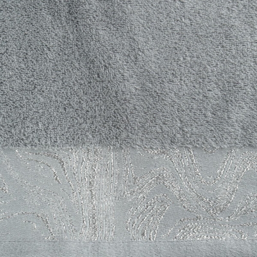 Ręcznik 50x90 John srebrny z nicią metaliczną