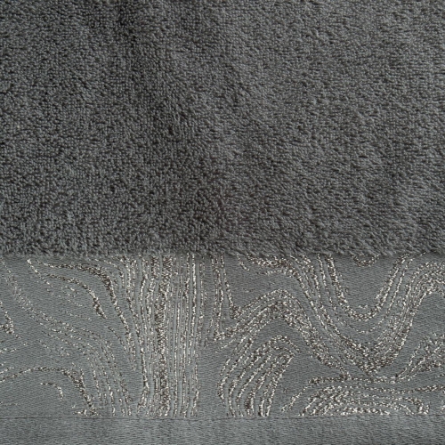 Ręcznik 50x90 John stalowy z nicią metaliczną