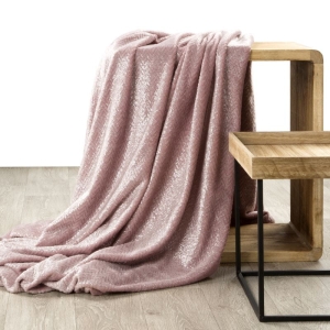 Koc pluszowy 200x220 różowy Beth 