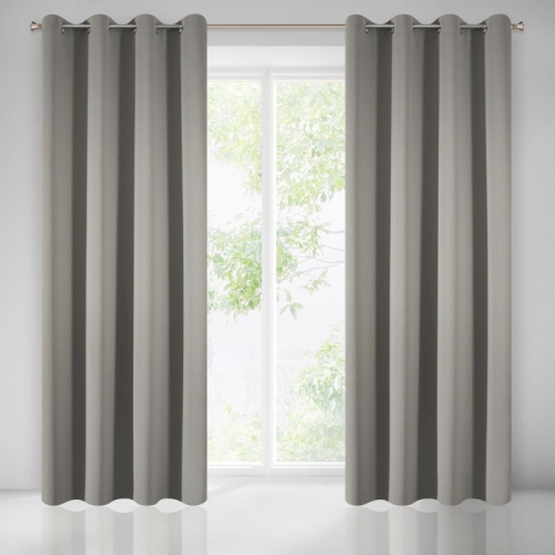 Zasłona 135x250 cappucino przelotki