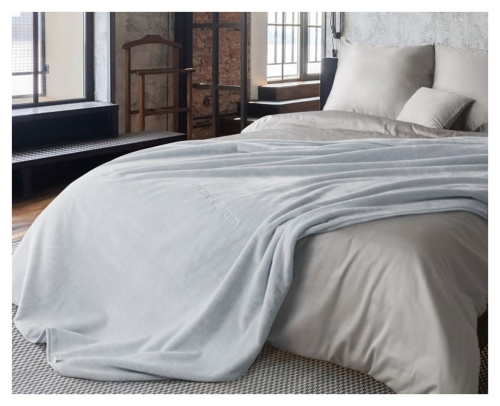 Koc 220x240 srebrny Pierre Cardin