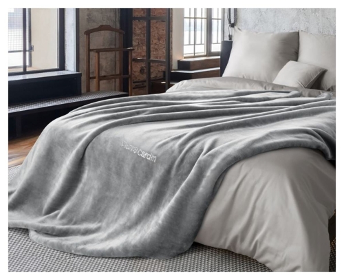 Koc 220x240 srebrny Pierre Cardin