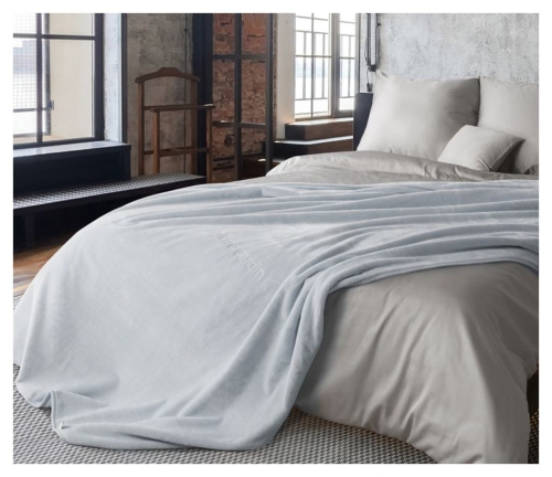 Koc 220x240 srebrny Pierre Cardin